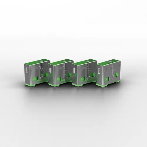 40451 bloqueador de puerto Bloqueador de puerto + clave USB tipo A Verde Acrilonitrilo butadieno estireno (ABS) 5 pieza(s) - Imagen 2