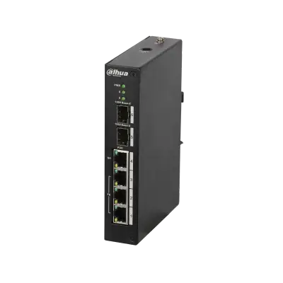(DH-PFS4206-4P-96) DAHUA SWITCH POE L2 GESTIONABLE 3 PUERTOS + 1 UPLINK GIGABIT HIPOE + 2 SFP