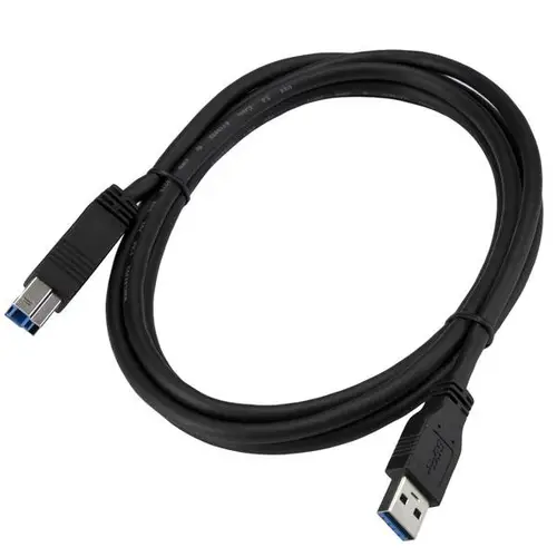 Cable Certificado 2m USB 3.0 Super Speed USB B Macho a USB A Macho Adaptador para Impresora - Negro - Imagen 4