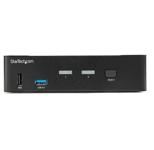 Switch Conmutador KVM de 2 Puertos DisplayPort - 4K a 60Hz - para Una Pantalla - Switch KVM de 2 Puertos DP 1.2 UHD con Hub Ladrón USB 3.0 y Audio - Dell HP Apple - TAA - Imagen 3