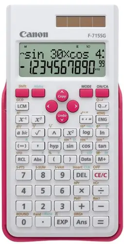F-715SG calculadora Bolsillo Calculadora científica Rosa, Blanco - Imagen 1