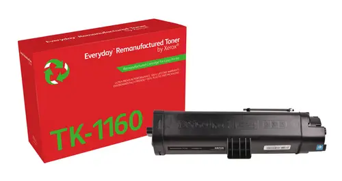 Remanufacturado Everyday Tóner Everyday Negro remanufacturado de Xerox es compatible con Kyocera TK-1160, Capacidad estándar - Imagen 1