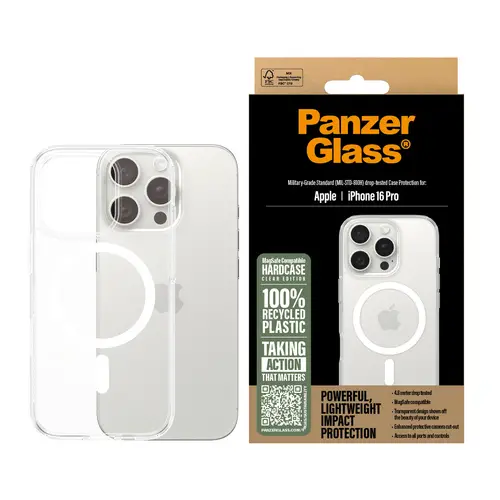 ® HardCase Transparent w. White MagSafe iPhone 16 Pro funda para teléfono móvil Transparente - Imagen 2
