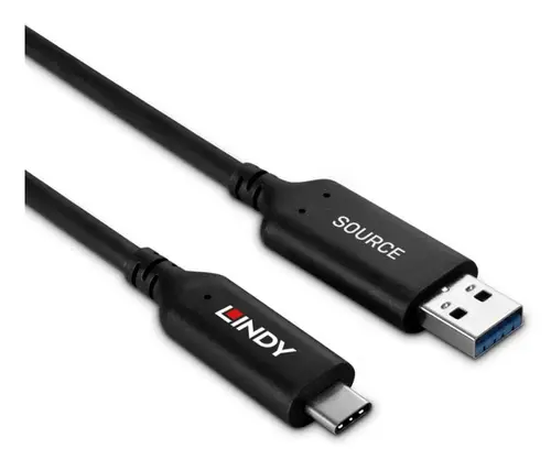 43397 cable USB USB 3.2 Gen 1 (3.1 Gen 1) 50 m USB A USB C 5 Gbit/s Negro - Imagen 4