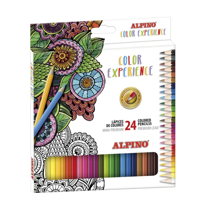 AL000247 lápiz de color Negro, Azul, Bronce, Marrón, Verde, Gris, Azul claro, Verde claro, Rosa claro, Naranja, Melocotón, Rosa, Púrpura, Rojo, Violeta, Blanco, Amarillo 24 pieza(s)