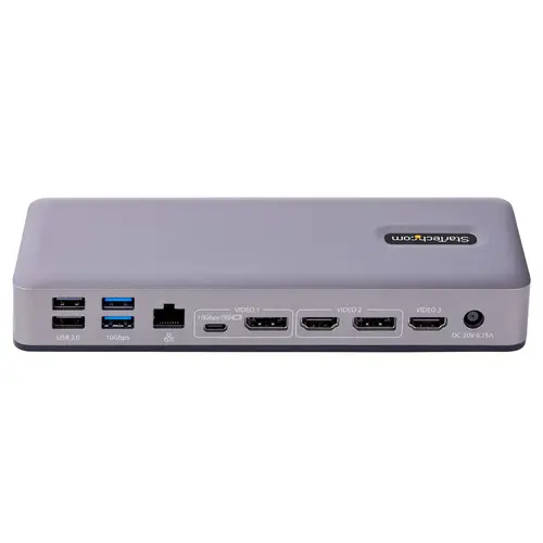 Docking Station USB-C 4K30 Triple /4K60 Doble - Modo Alt DP/DP/HDMI - Hub USB de 7 Puertos - PD 3.0 - GbE - Audio - K-Slots - Works With Chromebook - Replicador de Puertos USB Tipo C - Imagen 4