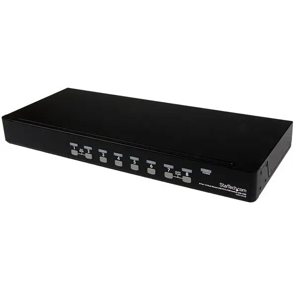 Conmutador Switch KVM 8 Puertos de Vídeo VGA HD15 USB 2.0 USB A ..