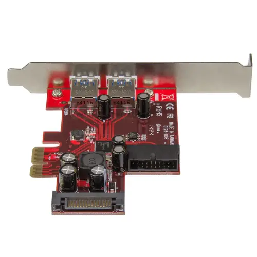 Adaptador tarjeta PCI Express de 2 puertos externos 2 internos USB 3.0 con alimentación SATA - Imagen 4