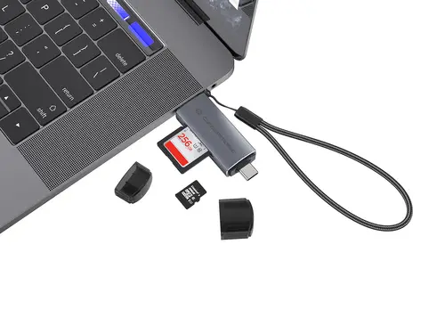 BIAN05G lector de tarjeta USB 3.2 Gen 1 (3.1 Gen 1) Type-A/Type-C Gris - Imagen 8