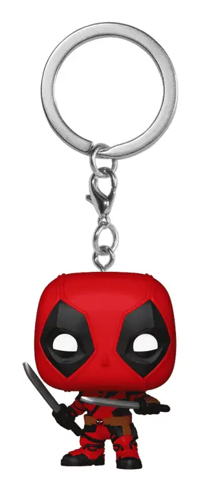 POP! KEYCHAIN Deadpool with Swords Llavero de anilla Rojo, Negro