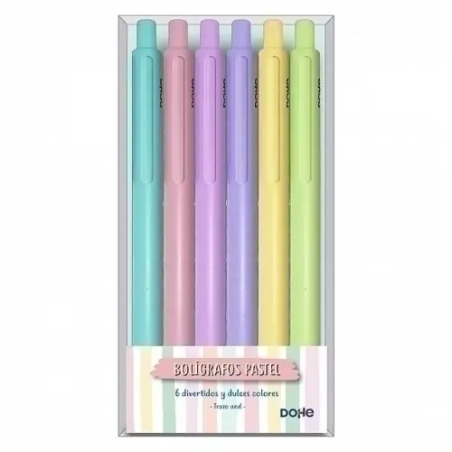 DOHE-PASTEL BOLIGRAFO RETRAC. P/6