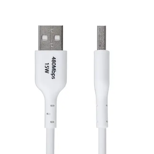 Cable de Carga USB-A a USB-C Blanco de 2m - Cable de Carga USB Tipo C - Carga Rápida de 3A - Cable de Transferencia de Datos USB 2.0 - TPE - Imagen 2