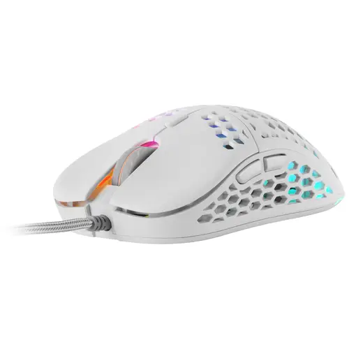 MM55W, Ratón Inalámbrico Gaming RGB Chroma, Ultra-ligero 55 g, 12800 DPI, Switches Mecánicos Programables HUANO, Blanco - Imagen 5