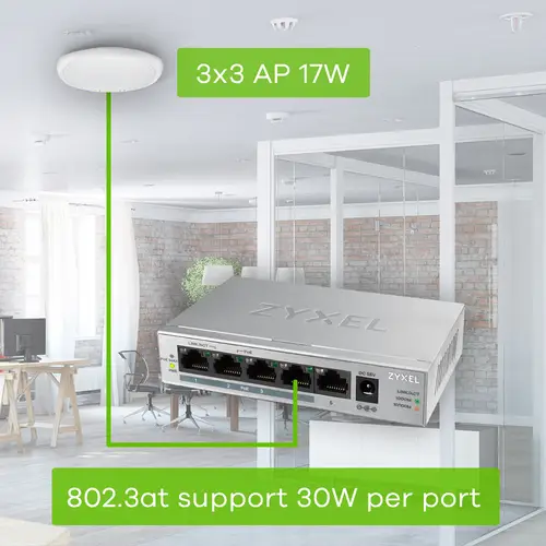 GS1005HP No administrado Gigabit Ethernet (10/100/1000) Energía sobre Ethernet (PoE) Plata - Imagen 5