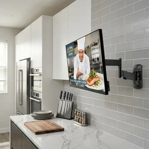 40714 soporte para monitor 66 cm (26") Pared Negro - Imagen 3