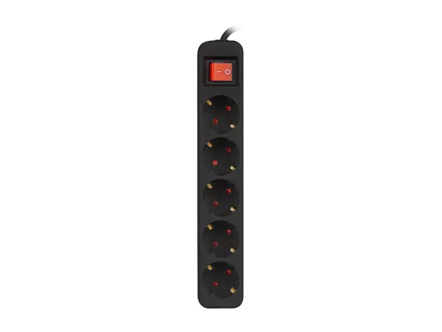 PS1-05F-0150-BK base múltiple 1,5 m 5 salidas AC Interior Negro