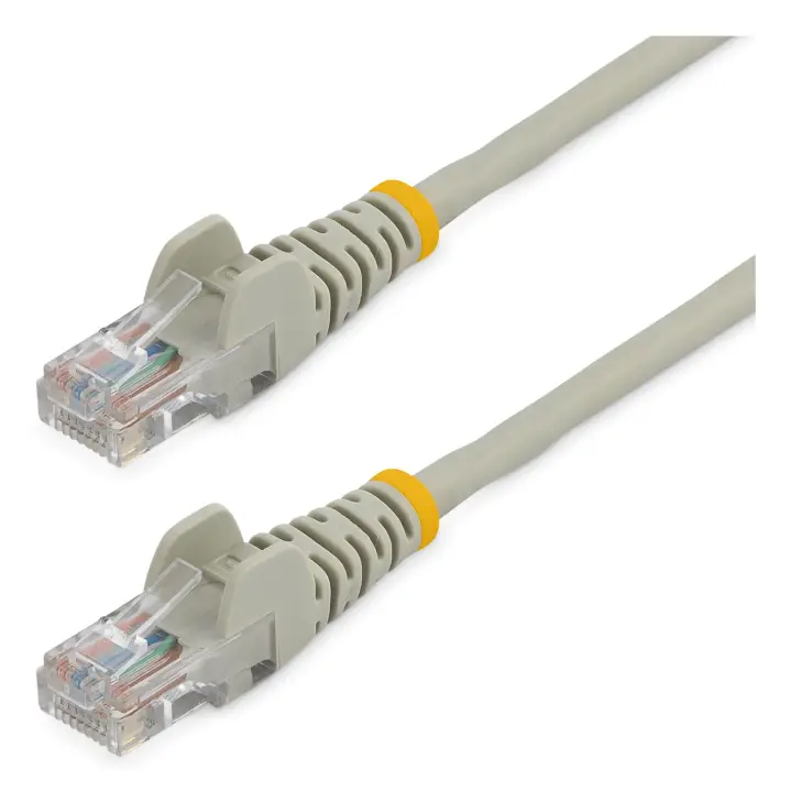 Cable de 2m Gris de Red Fast Ethernet Cat5e RJ45 sin Enganche - Cable Patch Snagless