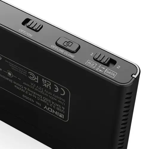 43359 base de conexión para disco duro USB 3.2 Gen 2 (3.1 Gen 2) Type-C Negro - Imagen 4