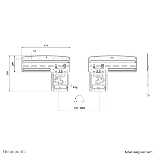 WL30-265BL1 Soporte de pared para TV 43-85" Samsung pantallas - ultra plano - Imagen 19