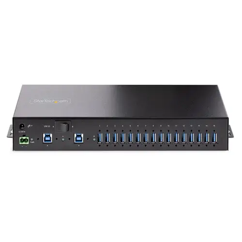 Hub Ladrón USB 3.0 5Gb de 16 Puertos Industrial - Metal - Montaje en Rack/Superficie/DIN - Carga Compartida USB 120W - ESD - Bloque de Terminales - Switch de 2 Hosts - Imagen 3