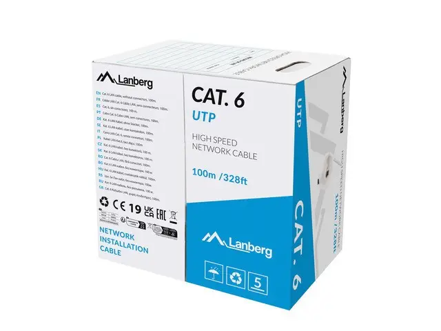 LCU6-11CU-0100-S cable de red Gris 100 m Cat6 U/UTP (UTP)