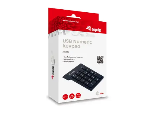 245205 teclado numérico Universal USB Negro - Imagen 4