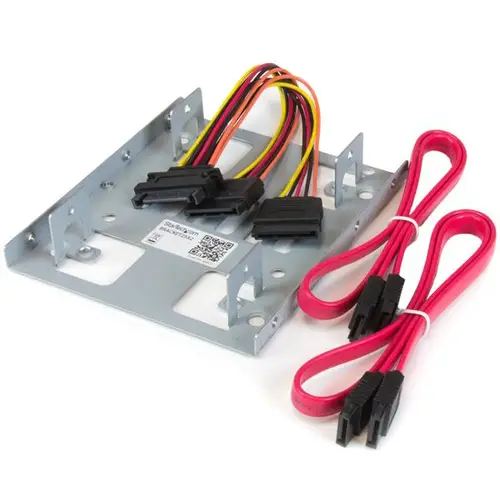 Bracket Adaptador Bandeja de Montaje 2 Unidades de Disco Duro HDD de 2,5" a Bahía de 3,5 Pulgadas - Imagen 1