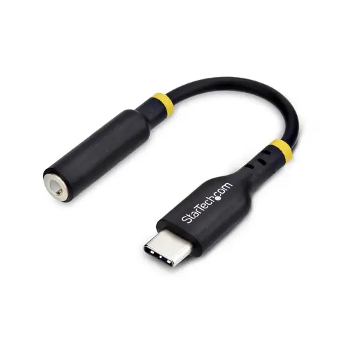 Adaptador de Audio USB-C a 3,5mm TRRS Minijack - Adaptador de Audio USB Tipo C para Auriculares con Micrófono - DAC de 32bits - de Portátil/Móvil/Tablet - Compatible con USB-C/Thunderbolt - Imagen 1
