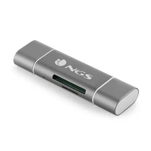 ALLYREADER lector de tarjeta USB/Micro-USB Gris, Blanco - Imagen 3