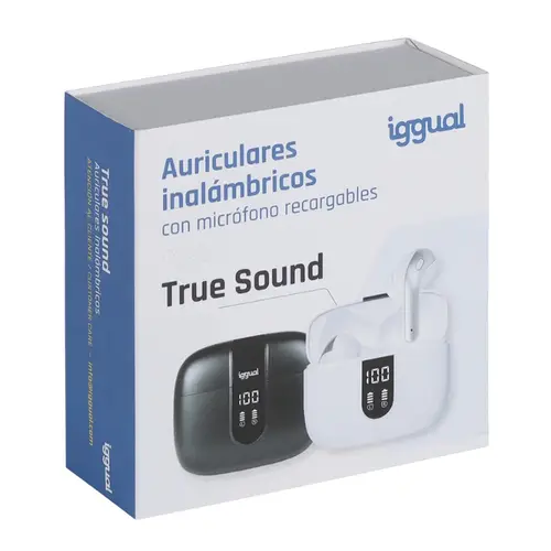 True Sound Auriculares True Wireless Stereo (TWS) Dentro de oído Llamadas/Música Bluetooth Negro - Imagen 4