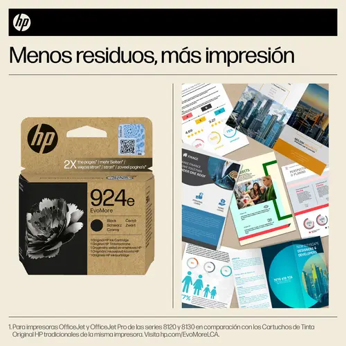 Cartucho de Tinta Original EvoMore 924e negra - Imagen 2