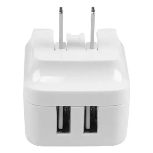 Cargador de Pared USB de 2 Puertos para Tablets Smartphones - Cargador Blanco de Alta Potencia para Viajes - Imagen 4