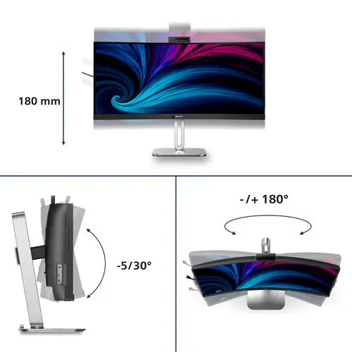 6000 series 34B2U6603CH/00 pantalla para PC 86,4 cm (34") 3440 x 1440 Pixeles Wide Quad HD LCD Gris - Imagen 4