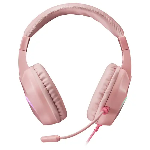 MH122 Rosa, Cascos Gaming FRGB Over Ear con Micrófono, Sonido HiFi, Cancelación de Sonido, Ultraligeros, PS4 PS5 Xbox Switch Tablet Windows Mac - Imagen 2