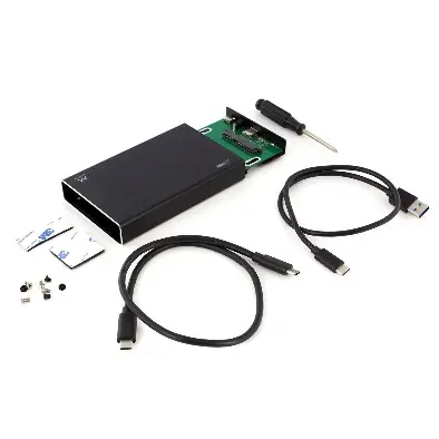 EW7070 caja para disco duro externo Carcasa de disco duro/SSD Negro 2.5"