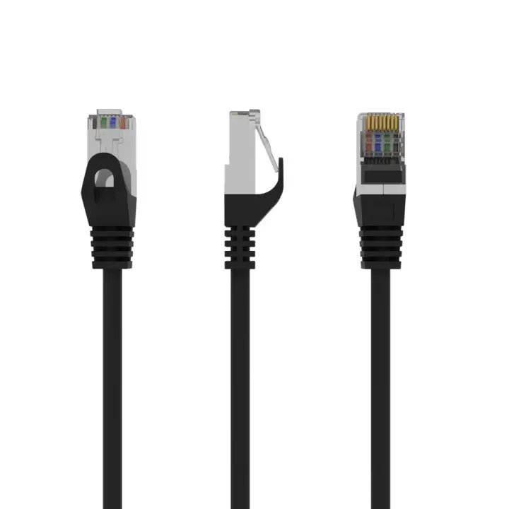 PP6-1M/BK cable de red Negro Cat6 F/UTP (FTP)