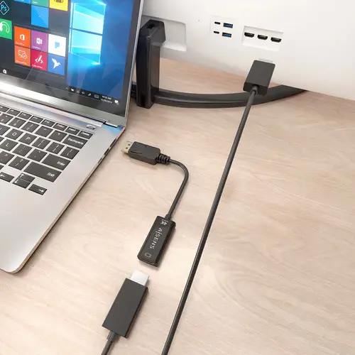 CONVERSOR DISPLAYPORT A HDMI 4K@60HZ, DP/M-HDMI/H, NEGRO, 15CM - Imagen 5