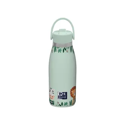 400181341 bidón de agua Uso diario 350 ml Acero inoxidable Verde claro, Multicolor