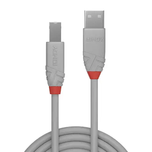 36684 cable USB USB 2.0 3 m USB A USB B Gris - Imagen 2