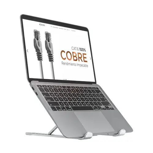Soporte De Sobremesa Ajustable Para Portatil / Tablet, Plata - Imagen 4