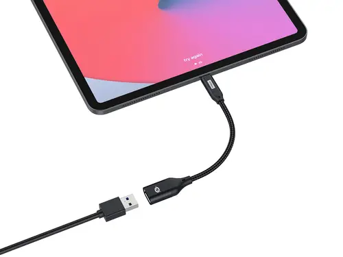 ABBY18B cambiador de género para cable USB-C USB-A Negro - Imagen 5