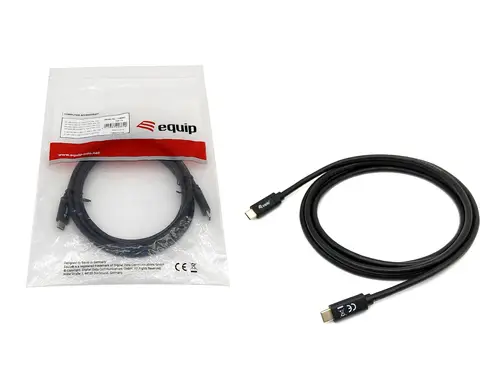 CABLE USB-C A USB-C 0,5M EQUIP 128348 TRANSFERENCIA 5G 3A COLOR NEGRO - Imagen 3
