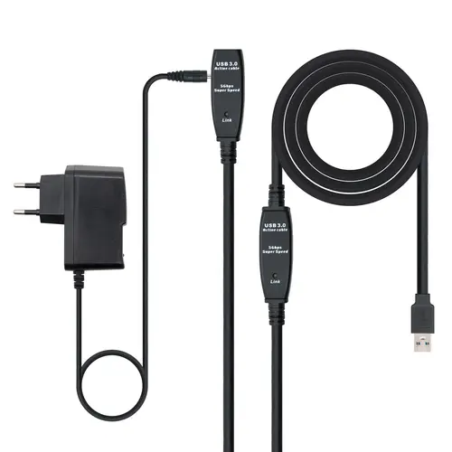 Cable USB 3.0 prolongador con amplificador, tipo A/M-A/H, 10m - Imagen 5