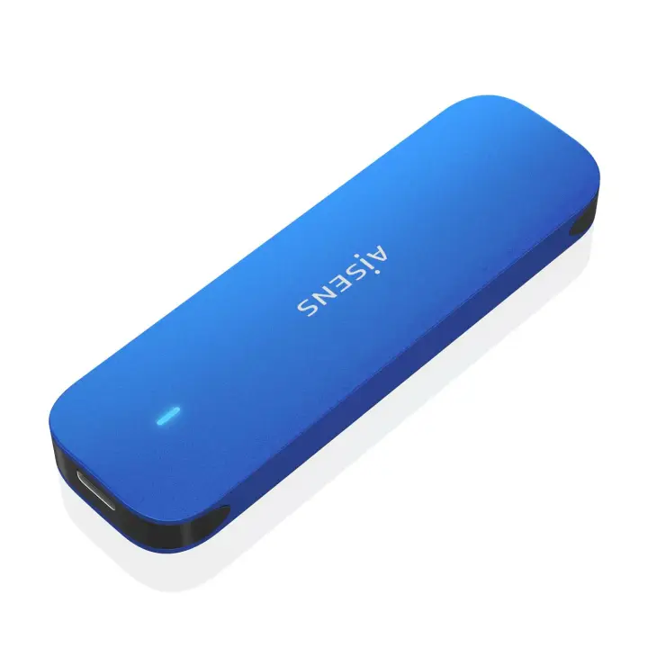 ASM2-026BLU caja para disco duro externo Caja externa para unidad de estado sólido (SSD) Azul M.2