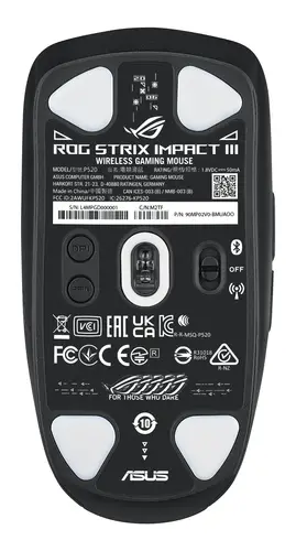 ROG Strix Impact III Wireless ratón Juego Ambidextro RF Wireless + Bluetooth Óptico 36000 DPI - Imagen 2