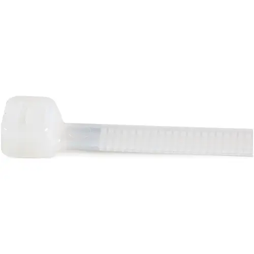 Bridas de 25cm para cables - 4 mm de ancho, 68 mm de diámetro, soportan 22 kg de tensión, de nylon, cierre automático y punta curva, 94V-2/UL, paquete de 1000 - blancas - Imagen 4