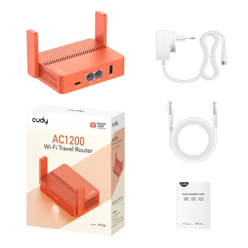 AC1200 router inalámbrico Ethernet rápido Doble banda (2,4 GHz / 5 GHz) Naranja - Imagen 4