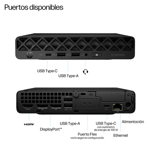 EliteDesk 8 Mini G1i Desktop AI PC Intel Core Ultra 5 235 16 GB DDR5-SDRAM 512 GB SSD Windows 11 Pro Mini PC - Imagen 3