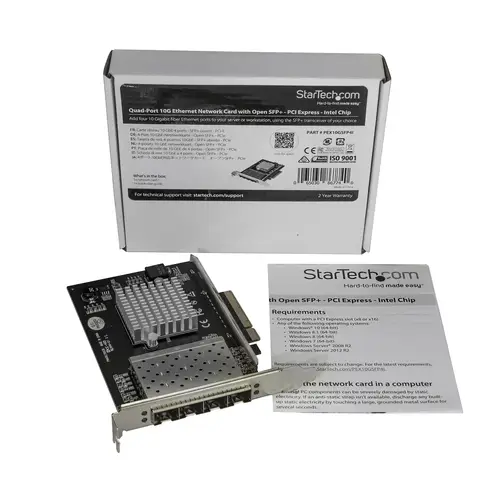 Tarjeta de Red SFP+ 10G SFP+ con 4 Puertos - Adaptador Convergente SFP+ Abierto Intel XL710 - NIC PCIe 10 Gigabit Ethernet - Tarjeta LAN 10GbE - Dell PowerEdge HPE ProLiant - Imagen 5