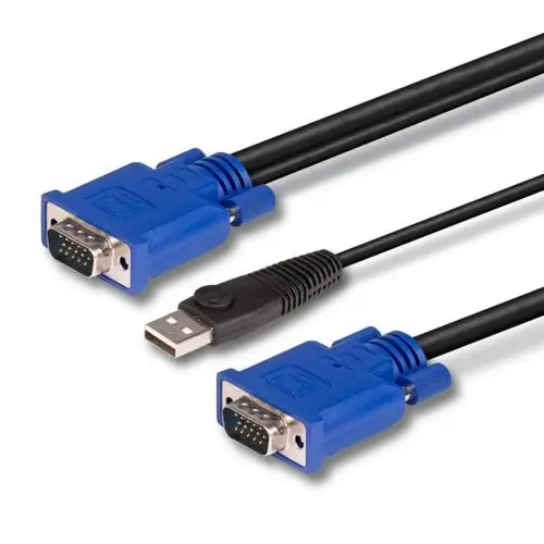 32186 cable para video, teclado y ratón (kvm) Negro, Azul 2 m - Imagen 4